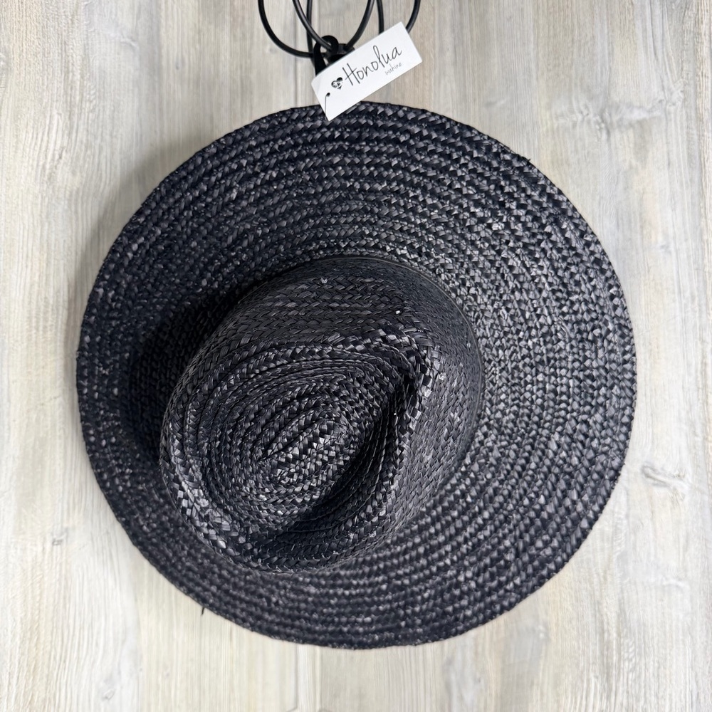 Honolua Black Straw Hat